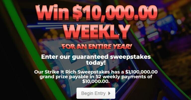 PrizePub Strike It Rich Sweepstakes