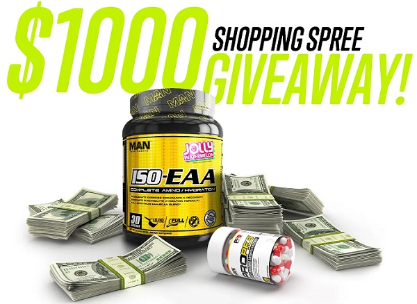 Man Sports Nutrition $1000 Shopping Spree Giveaway