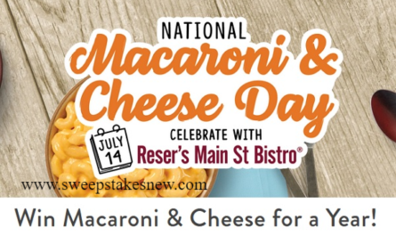 Main St Bistro Macaroni and Cheese for A Year Sweepstakes