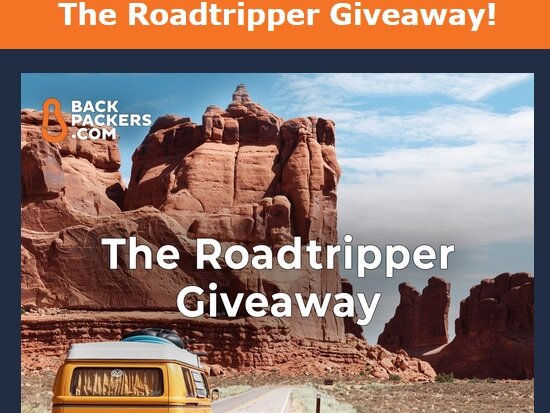 Backpackers.com Roadtripper Giveaway